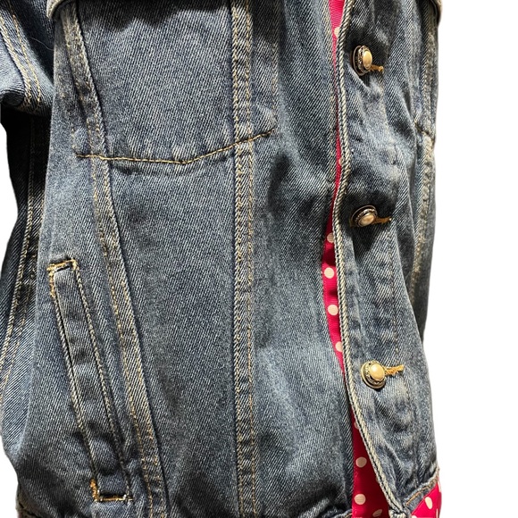 Wrangler Hero Cute Modified Denim Jacket! M/L - Picture 4 of 7